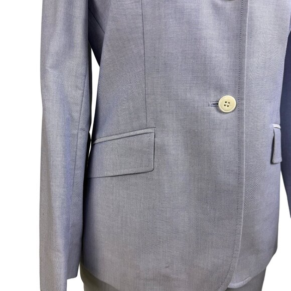 Brooks Brothers Womens Light Blue Cotton Blazer & Skirt Set Button Closures Sz 8 - Picture 6 of 16